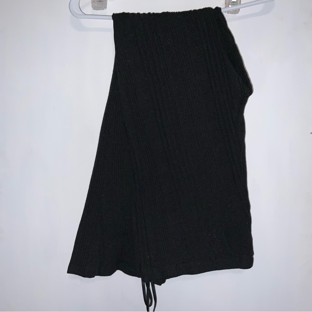 Black knit pants